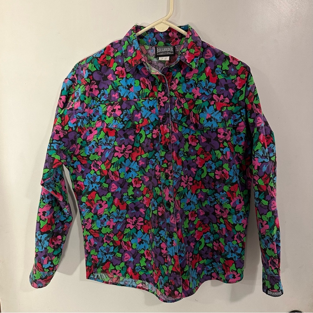 Roughrider by circle T Colorful western Floral Shirt